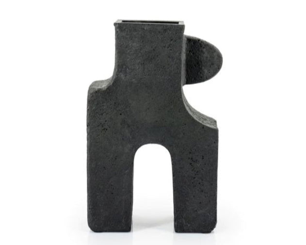 BLACK CONTEMPORARY VASE